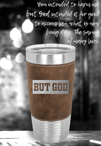 But God Polar Camel Leatherette Tumbler