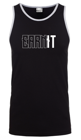 EarnIT Mens Tank - Black/Heather Grey