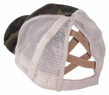 Criss Cross Pony Tail Cap Cross - Wholesale Packs of 4, 6 or 12