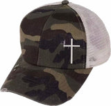 Criss Cross Pony Tail Cap Cross - Wholesale Packs of 4, 6 or 12