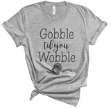 Gobble til you Wobble Athletic Heather Fall Tee Wholesale Packs of 6 or 12