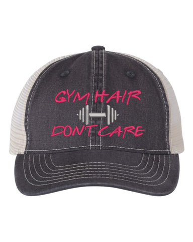Gym Hair Don't Care - Black/Ivory Cap