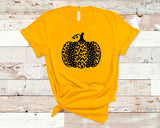 Pumpkin Cheetah Polka Dot Tees- Wholesale Packs of 6 or 12