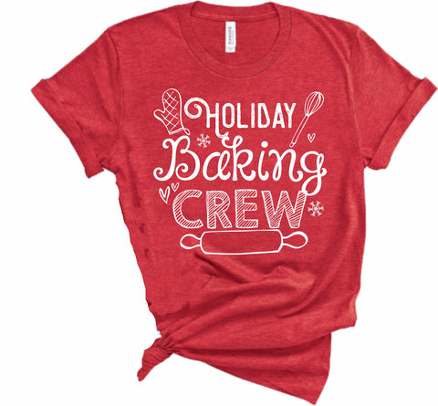 Holiday Baking Crew Christmas Tee- Wholesale Packs of 6 or 12