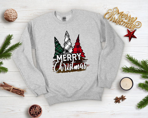 Merry Christmas Pattern Bling Sweatshirt