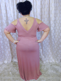 Open Shoulder Flutter Sleeve Dress - Curvy Sizes