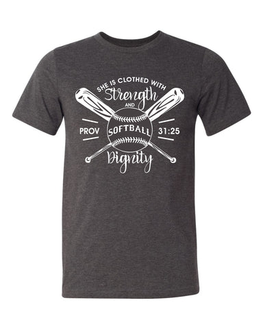 Softball: She is clothed with Strength and Dignity - Wholesale Packs of 6 or 12