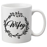 Wifey - Rustic - White 11 oz Ceramic Mug